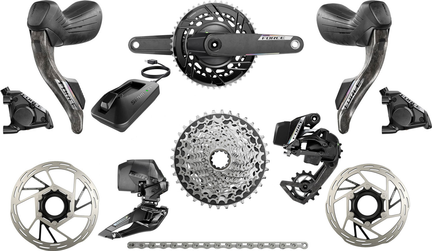 SRAM Gruppo Force E1 48-35T Powermeter Carbon AXS a 12 velocità